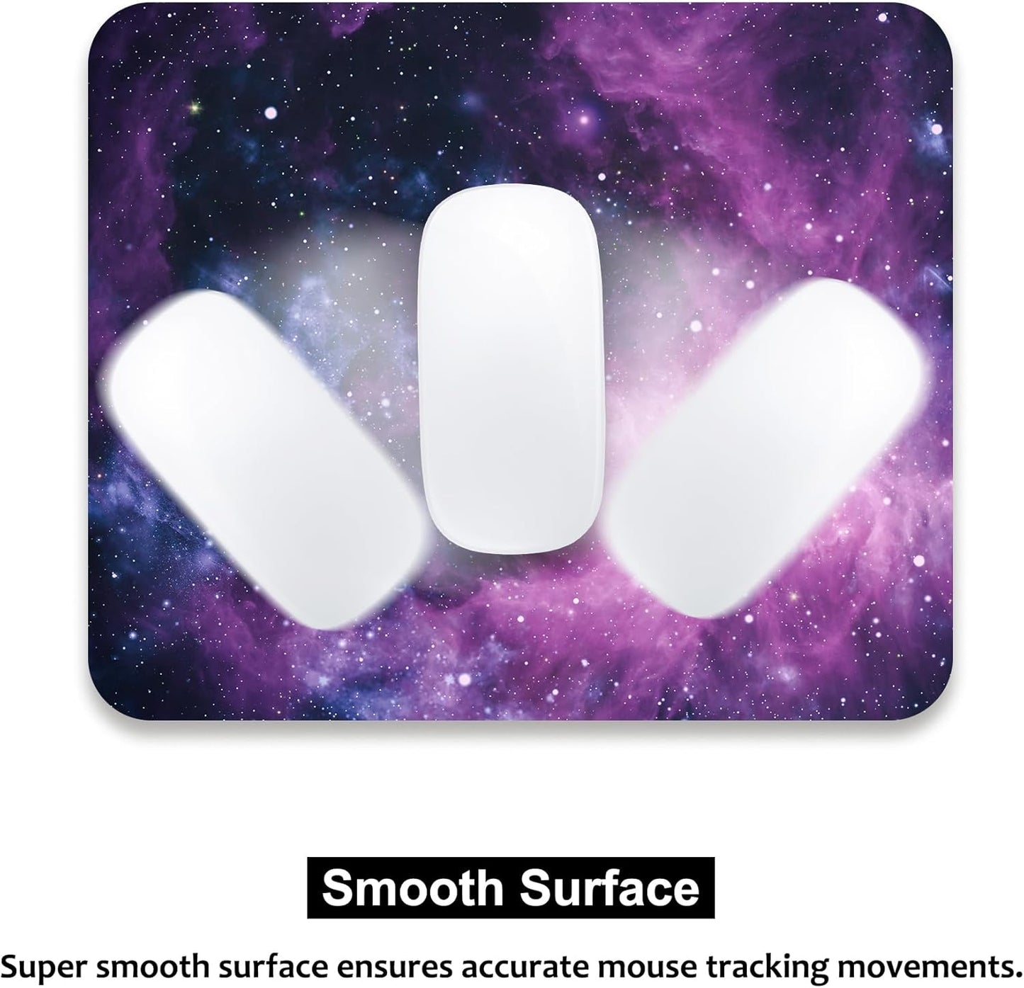 Cute Mouse Pad, Purple Galaxy Mouse Pad 9.5X7.9 Inch (24X20X0.3Cm)