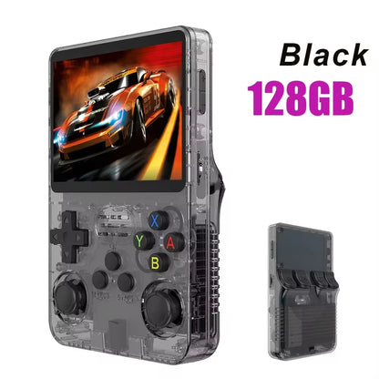 128G Open Source  Video Game Console Linux System 3.5 Inch IPS Screen Orange Portable Pocket Video Player 64GG Best Games