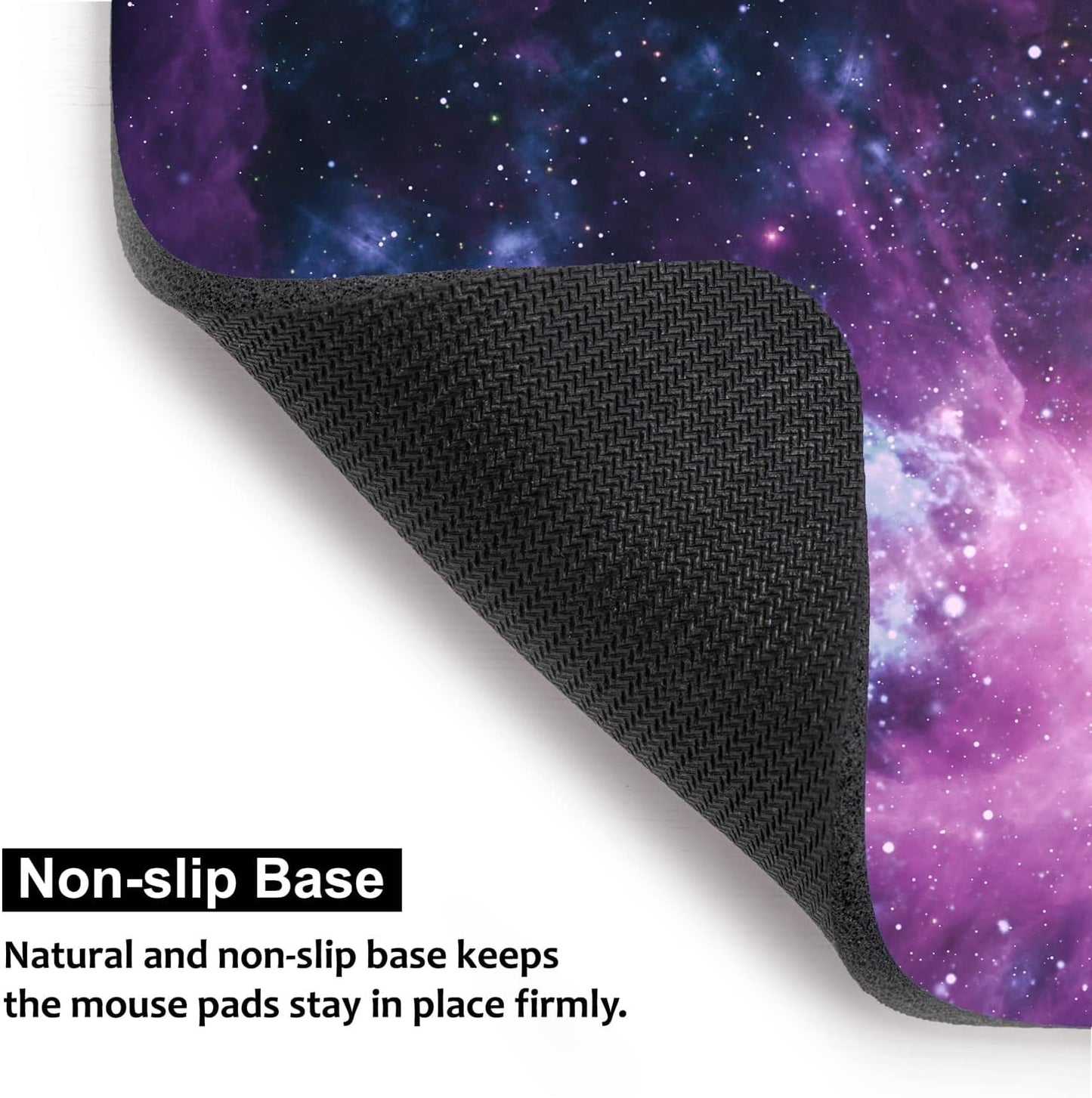 Cute Mouse Pad, Purple Galaxy Mouse Pad 9.5X7.9 Inch (24X20X0.3Cm)