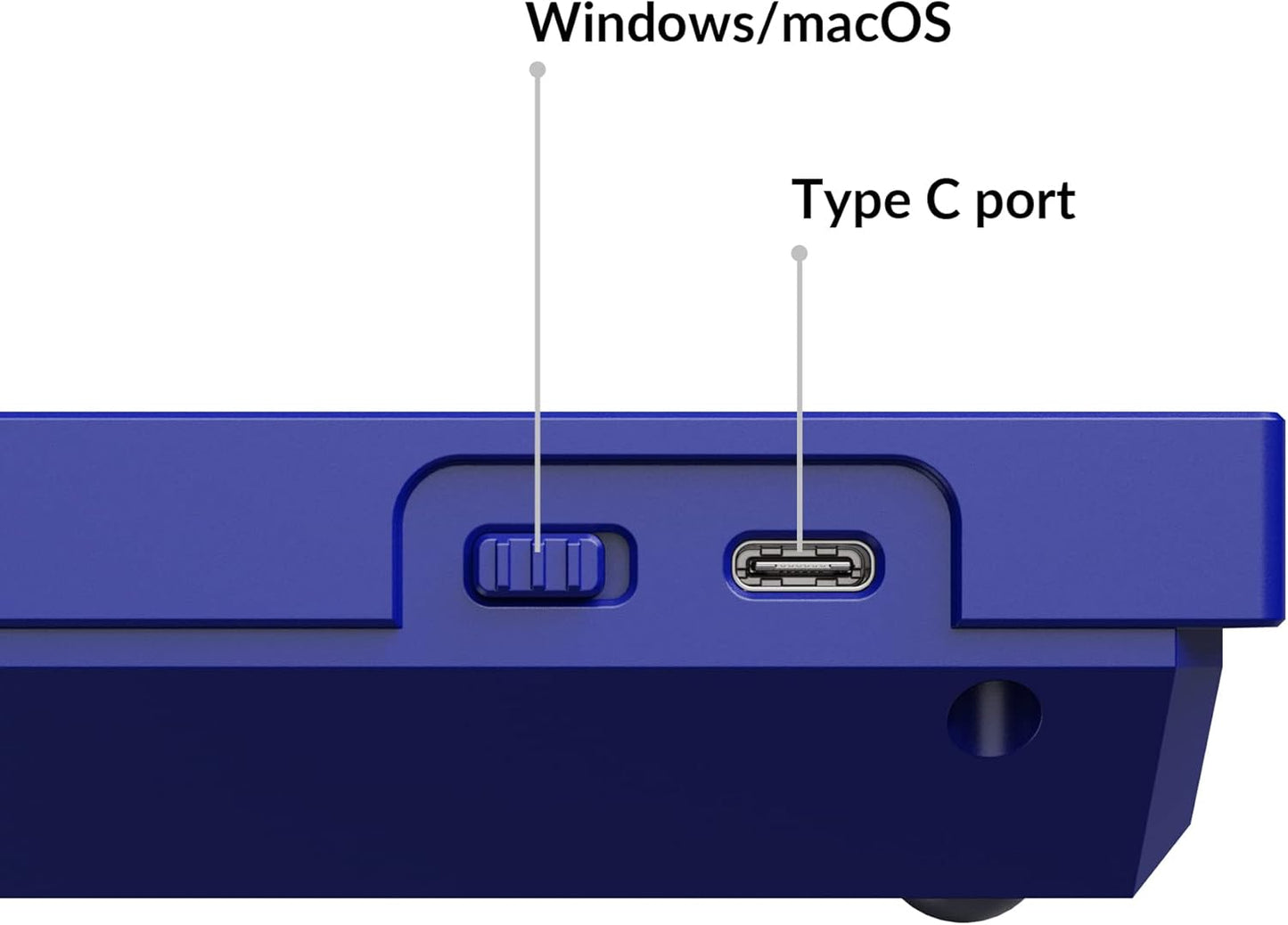 Q2 Custom Mechanical Keyboard Full Aluminum Wired Barebone Version, QMK/VIA Programmable Macro, Compatible with Mac Windows Linux, Hot-Swappable 65% Layout, Double-Gasket DIY Kit - Blue