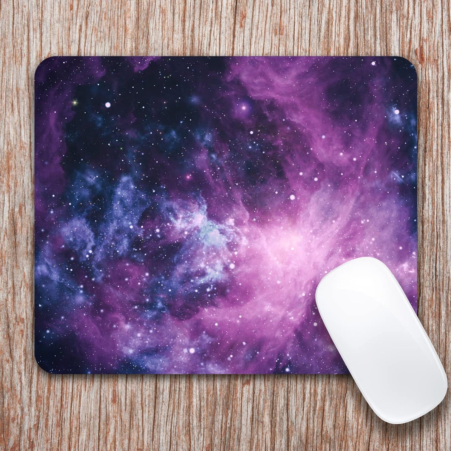 Cute Mouse Pad, Purple Galaxy Mouse Pad 9.5X7.9 Inch (24X20X0.3Cm)