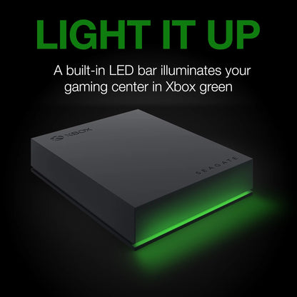 Game Drive for Xbox 4TB External USB 3.2 Gen 1 Hard Drive Xbox Certified with Green LED Bar (STKX4000400)