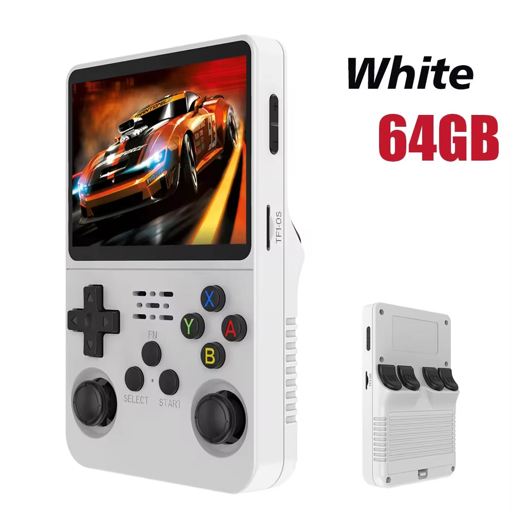 128G Open Source  Video Game Console Linux System 3.5 Inch IPS Screen Orange Portable Pocket Video Player 64GG Best Games