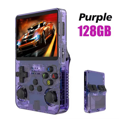 128G Open Source  Video Game Console Linux System 3.5 Inch IPS Screen Orange Portable Pocket Video Player 64GG Best Games