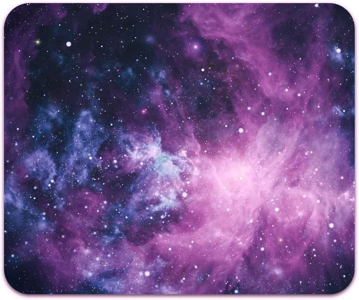 Cute Mouse Pad, Purple Galaxy Mouse Pad 9.5X7.9 Inch (24X20X0.3Cm)