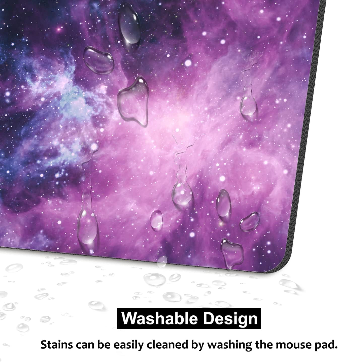 Cute Mouse Pad, Purple Galaxy Mouse Pad 9.5X7.9 Inch (24X20X0.3Cm)