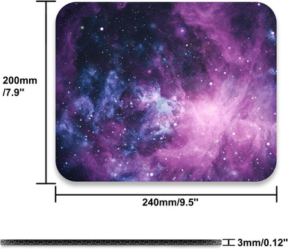 Cute Mouse Pad, Purple Galaxy Mouse Pad 9.5X7.9 Inch (24X20X0.3Cm)