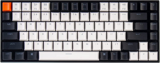 K2 75% Layout Hot-Swappable Bluetooth Wireless/Usb Wired Mechanical Keyboard with Gateron G Pro Blue Switch/Double-Shot Keycaps/Rgb Backlit 84 Keys Computer Keyboad for Mac Windows Version 2